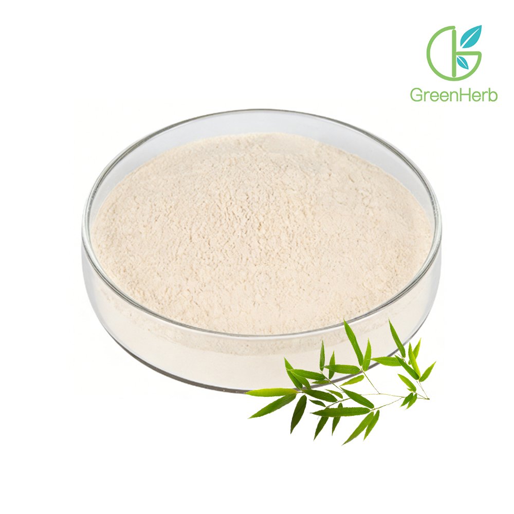 Bamboo Extract close-up white powder texture detail